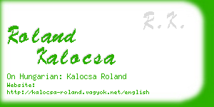 roland kalocsa business card